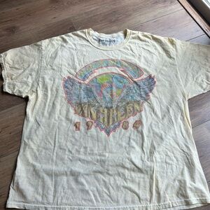 Urban Outfitters Cream/yellow Graphic Tee
